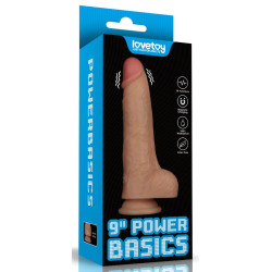 LoveToy PowerBasics Gode Vibrant avec Bourses Power Basics 17 x 5.5cm